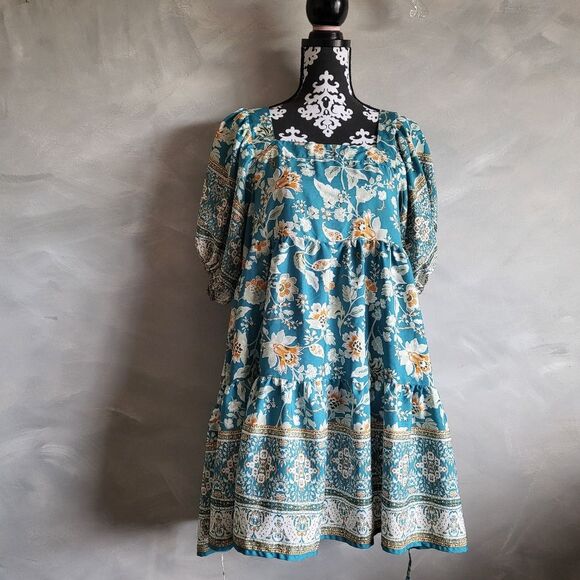 Dresses & Skirts - Band of the Free Floral Print Tiered Mini Dress Size L